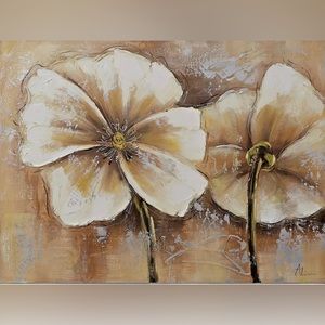 Yosemite Home Decor Full Bloom II Painted Canvas Wall Art  32W x 24H"  FCC4812-2